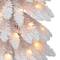 7ft. Pre-Lit Flocked White Artificial Alpine Pencil Tree, Clear Lights